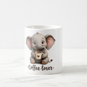 Caneca de Elefante Amante de Café
