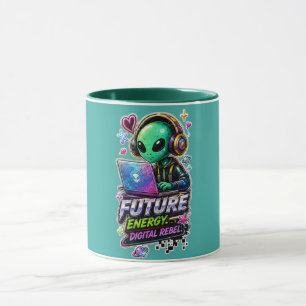 Caneca de Energia Futurista ⚡ Xícara de Café Cyber