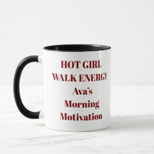 Caneca de Energia para Caminhada de Garota Quente