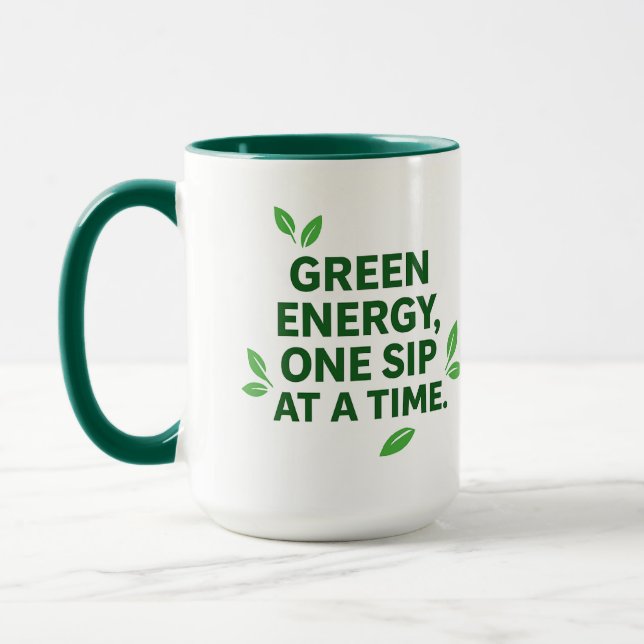 Caneca de Energia Verde à Base de Plantas (Esquerda)