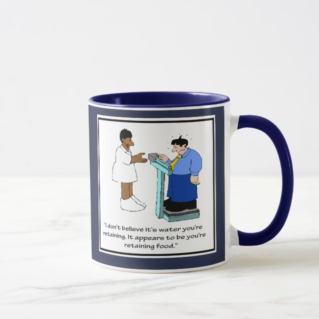 Caneca de Enfermeira Engraçada - Quadrinho de Peso (Direita)