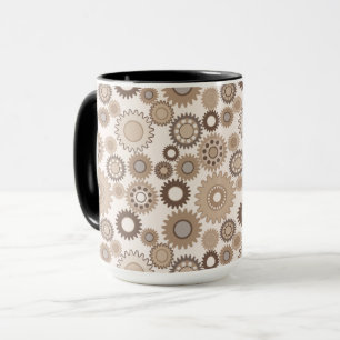 Caneca de Engrenagens Marrons