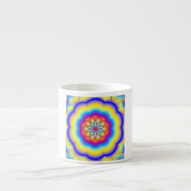 Caneca de Espresso Arco-íris Prismático (Frente)