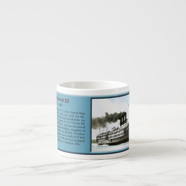Caneca de espresso City of Detroit, III (Frente)