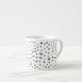 Caneca de Espresso com Pontos de Aquarela Pine Con