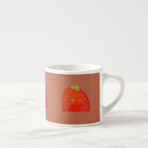 Caneca de Espresso de Tomate Aquarela Scandi Canel