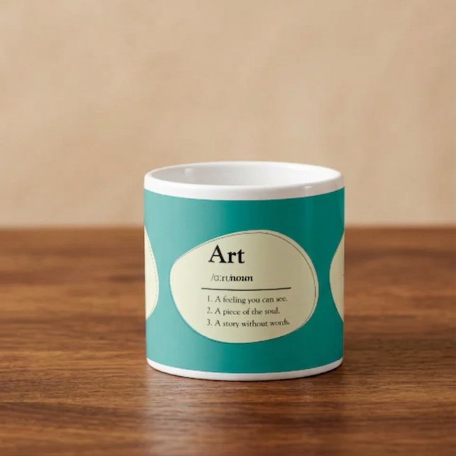 Caneca de Espresso Estilo Dicionário de Arte Perso (Fully customizable coffee mug for art lovers)
