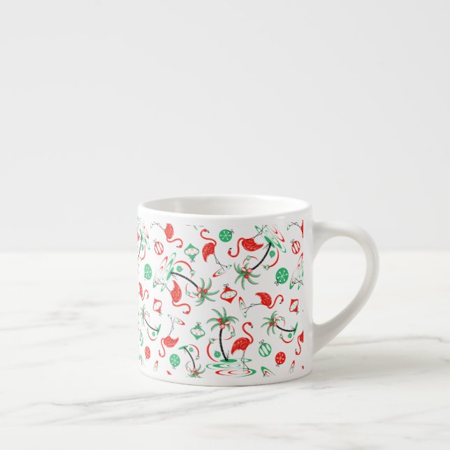 Caneca de espresso Flamingo Natal Vermelho Multi (Direita)