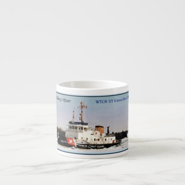 Caneca de espresso Icebreaking St. Marys River (Frente)