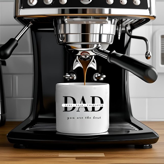 Caneca de Espresso Moderna Personalizada para PAI (Criador carregado)