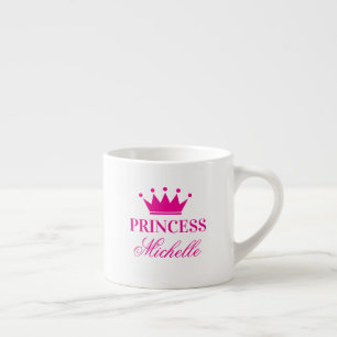 Caneca de Espresso Personalizada Coroa de Princesa