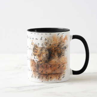 Caneca de Esquilo em Aquarela – Presente de Animal