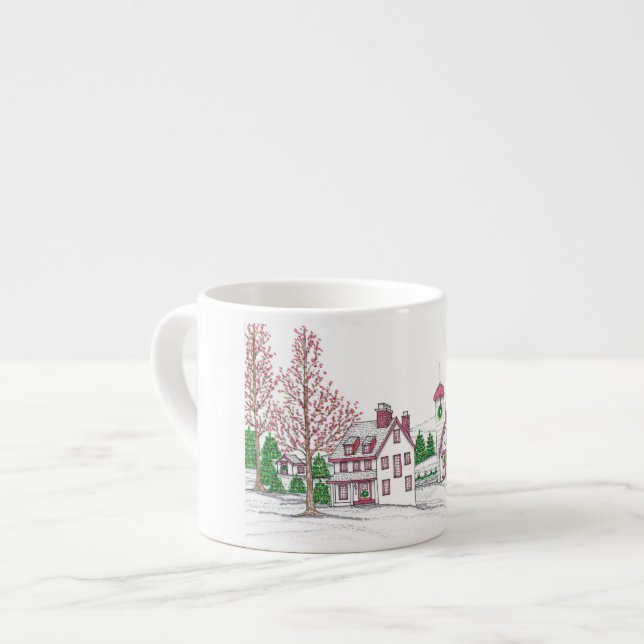 Caneca de Expresso Christmas Farm (Frente Esquerda)