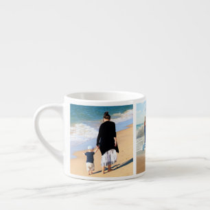 Caneca de Expresso com Colagem de Fotos Personaliz