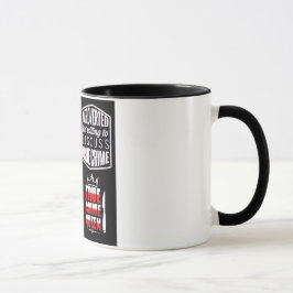 Caneca de Fã Fanático de Crimes Reais
