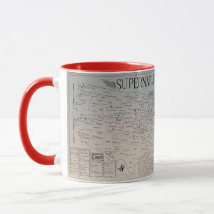 Caneca de Fan Art de Supernatural desenhada