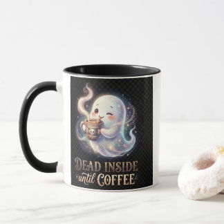 Caneca de Fantasma Fofo Morto por Dentro Até Café