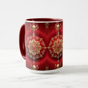 Caneca de Férias com Enfeites Decorativos Vermelho