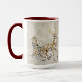 Caneca de Férias com Trenó de Renas