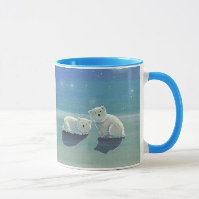 Caneca de Férias de Filhotes de Urso Polar (Direita)