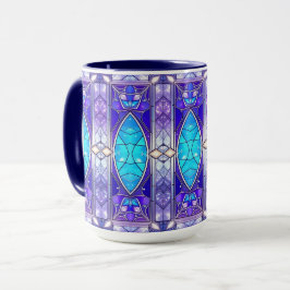 Caneca de Férias de Vidro Colorido Moderna