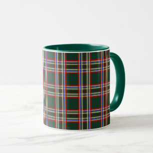 Caneca de Férias Xadrez Verde Retro