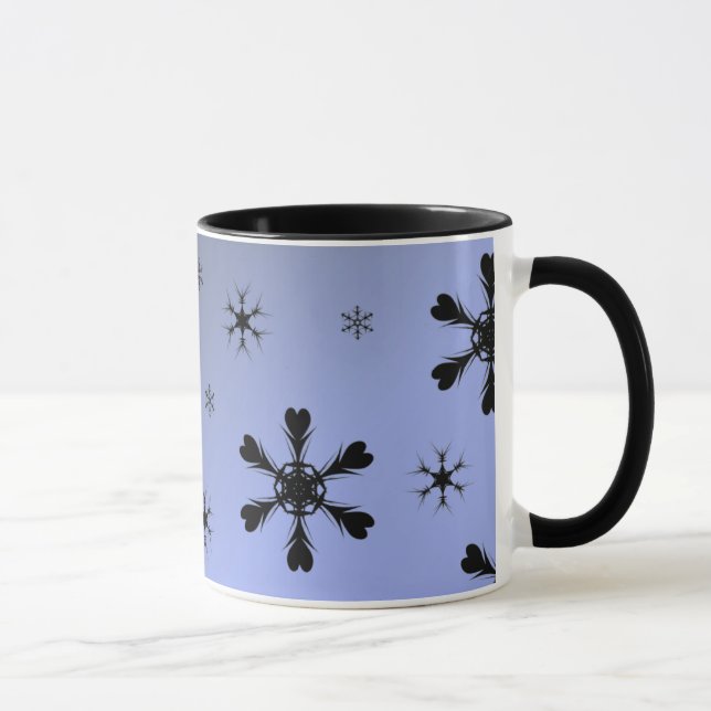 Caneca de flocos de neve azul-cinza (Direita)