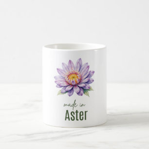Caneca de Flor de Áster de Setembro Xícara de Ca