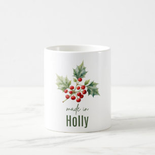 Caneca de Flor de Azevinho de Dezembro   Xícara de