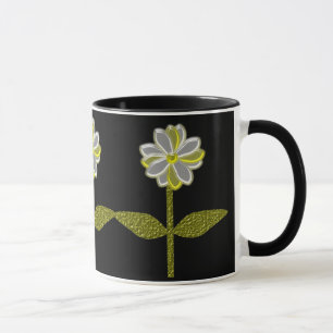 Caneca de Flor de Margarida brilhante