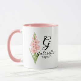 Caneca de Flor de Nascimento de Gladiolus Elegante