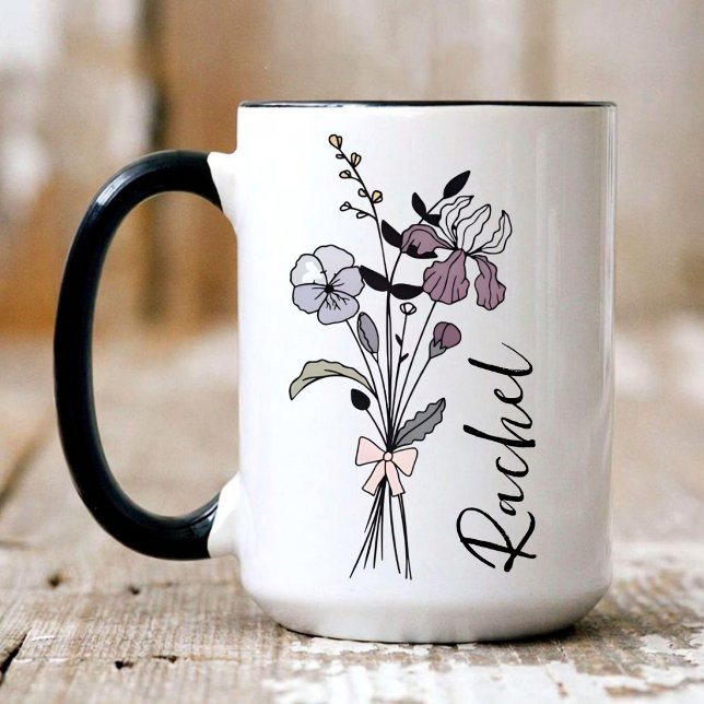Caneca de Flor de Nascimento Personalizada Coquett (Criador carregado)