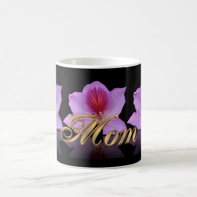 Caneca de flor de orquídea personalizada para MOM (Centro)
