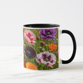 Caneca de Flor Silvestre Floral, Xícara de Café Bo