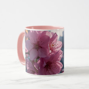 Caneca de Flores de Cerejeira Modernas