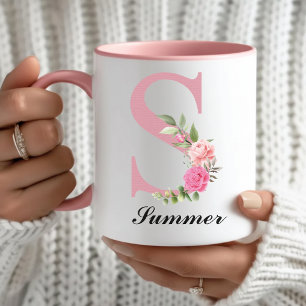 Caneca de Flores Rosas Personalizadas Presente do 
