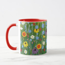 Caneca de flores silvestres