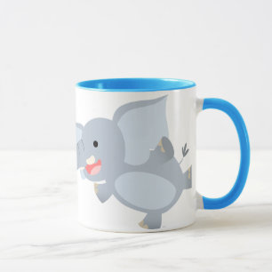 Caneca de flutuação do elefante dos desenhos