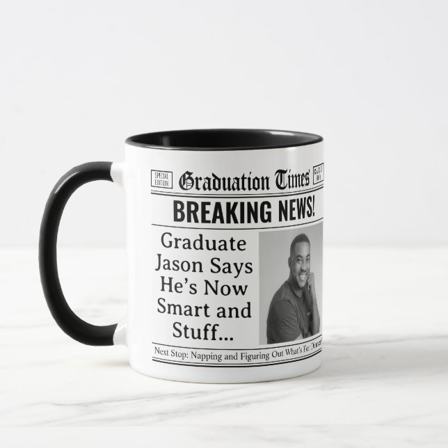 Caneca de Formatura Personalizada, Jornal Personal (Esquerda)
