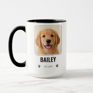 Caneca de Foto com Nome Personalizado de Animal de
