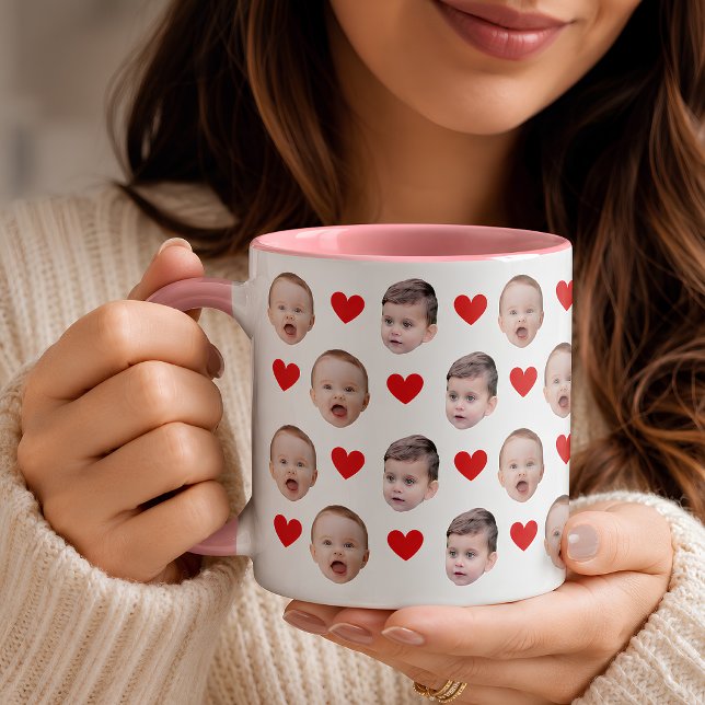 Caneca de foto com rosto de bebê personalizado | P (Criador carregado)