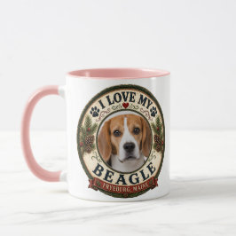 Caneca de Foto de Animal Personalizada Eu Amo Meu