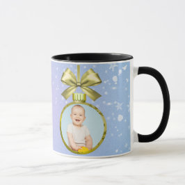 Caneca de Foto de Feliz Natal Bebê