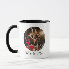 Caneca de Foto dos Pássaros do Amor Sr Sra