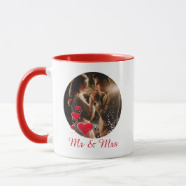 Caneca de Foto dos Pássaros do Amor Sr Sra