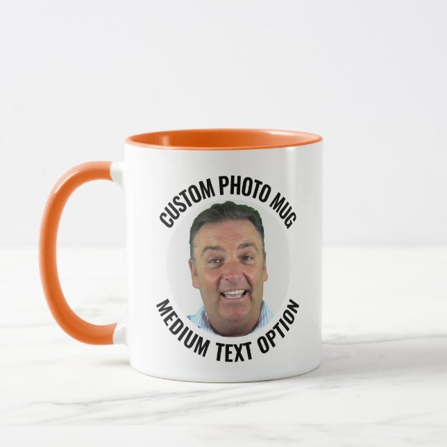 Caneca de Foto Personalizada Combo Laranja com Tex (Esquerda)