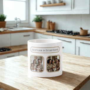 Caneca de Foto Personalizada da Família – Juntos é