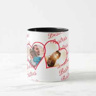 Caneca de Foto Personalizada para Amigas com Coraç