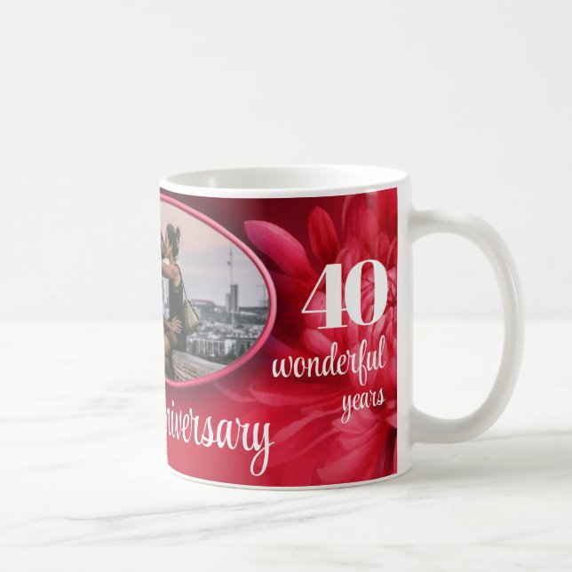 Caneca de fotos personalizada de aniversário de ru (Direita)