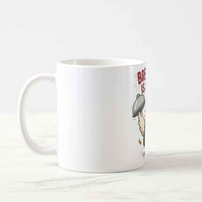 Caneca de Frango Engraçado - Café da Manhã Servido (Esquerda)